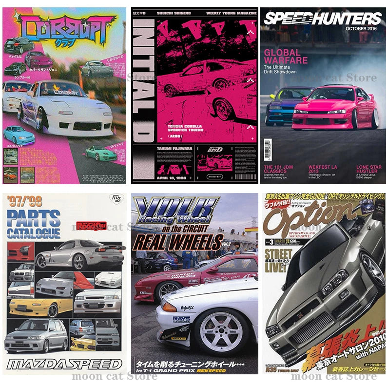 JDM Retro Magazine Posters