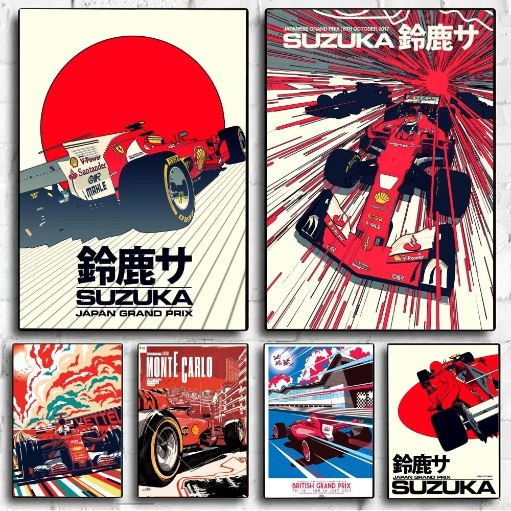 F1 Racing Posters